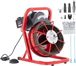 VEVOR VEVOR Rohrreinigungsmaschine 15,24m mit FI-Schalter