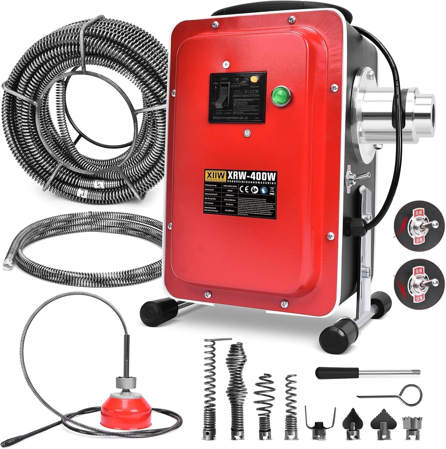 XIIW 400W Rohrreinigungsmaschine mit FI-Schalter
