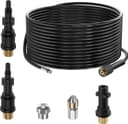 OHAYORI 15m Rohrreinigungsschlauch mit 5 Adaptern