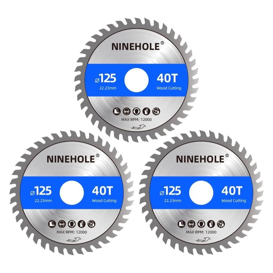 Ninehole 3× Sägeblatt 125 mm 40T