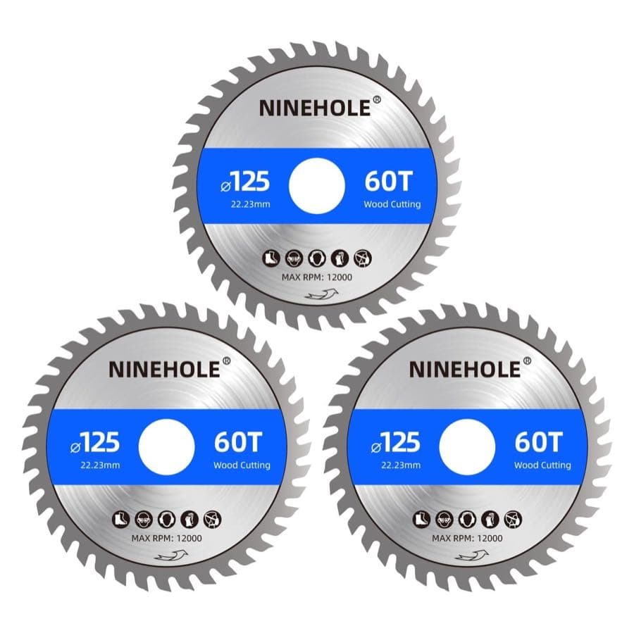 Ninehole 3× Sägeblatt 125 mm 60T
