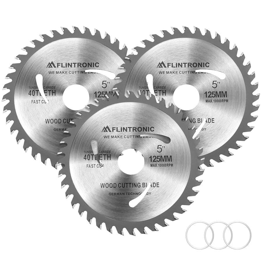 flintronic 3× Sägeblatt 125 mm 40T