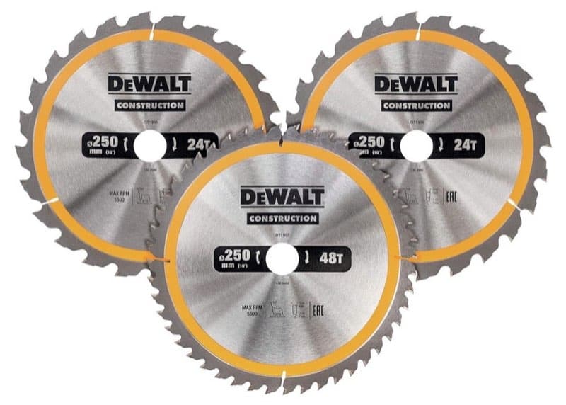 DEWALT Kreissägeblatt-Set 3er 250 mm DT1963-QZ