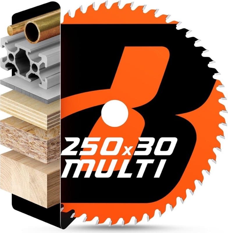 BAUBECK Sägeblatt 250×30 Multi Feinschnitt 80T