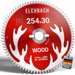 ELCHBACH Kreissägeblatt 254×30 Holz Feinschnitt Z80