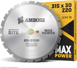 Amboss Werkzeuge Amboss HM Kreissägeblatt 315×30 Z20 FWF nagelfest