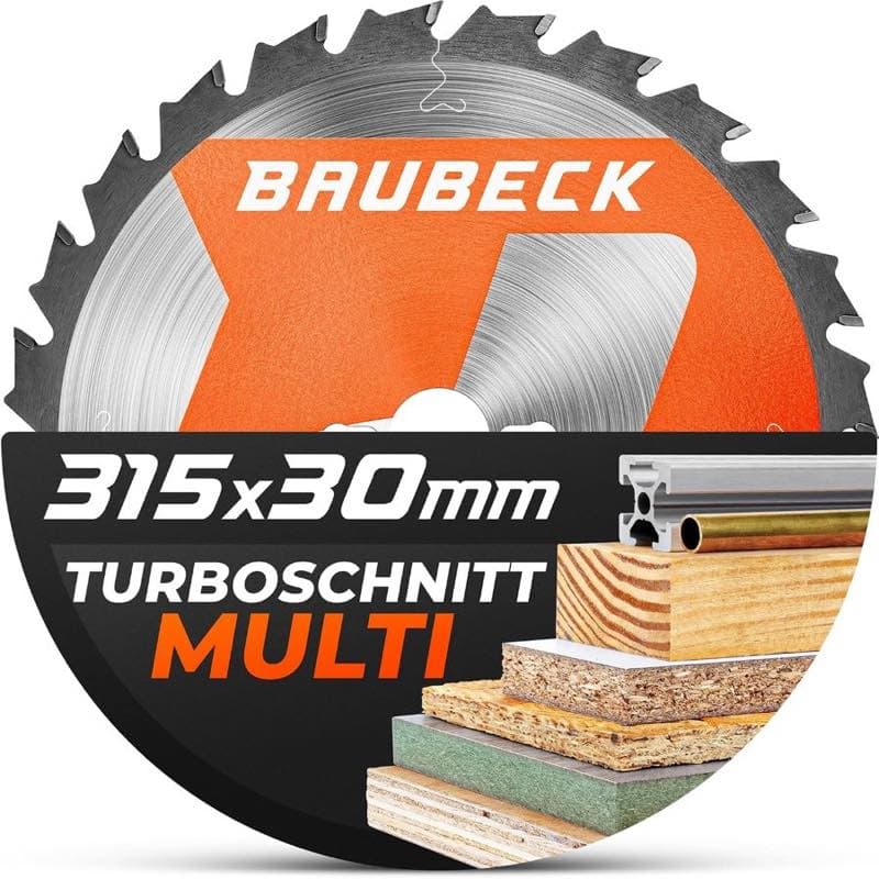 BAUBECK Sägeblatt 315×30 Z30 nagelfest Bauholz