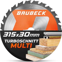 BAUBECK Sägeblatt 315×30 Z30 nagelfest Bauholz