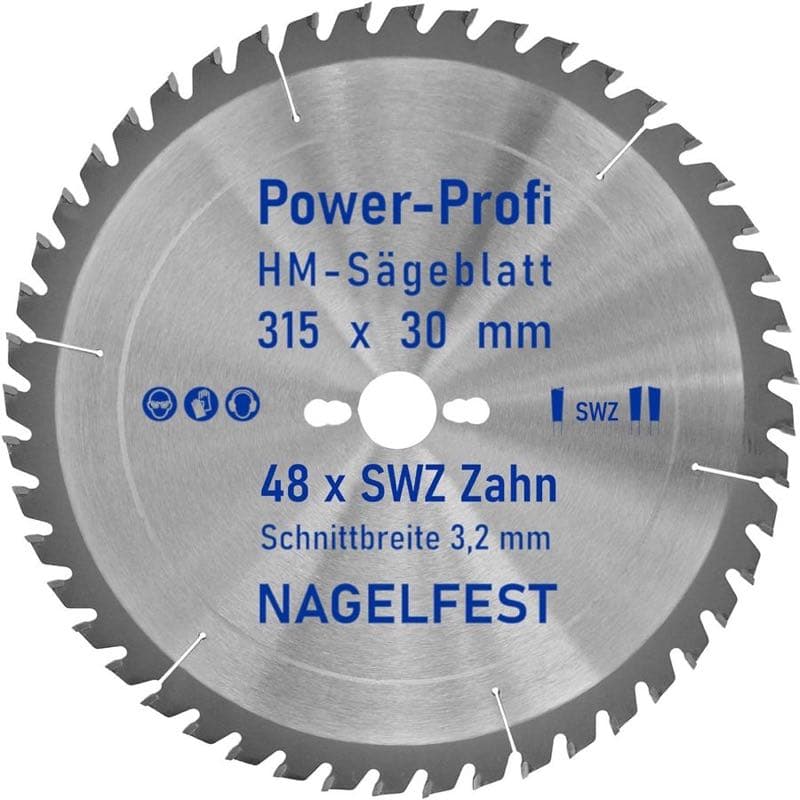 AZprof HM-Sägeblatt 315×30 Z48 SWZ nagelfest