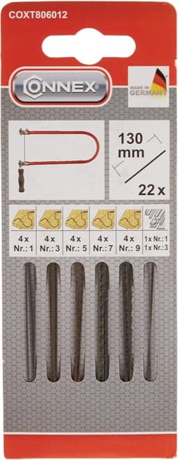 Connex Connex Taifun Laubsägeblätter Holz/Metall 22×