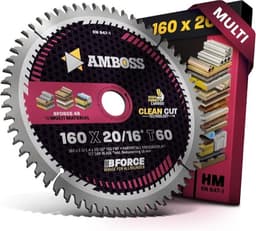 Amboss Werkzeuge AMBOSS HM Kreissägeblatt 160×20 Z60 Multi