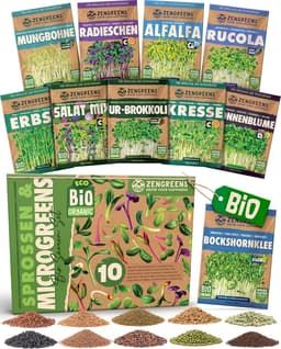 ZenGreens ZenGreens Bio Sprossensamen Set 10 Sorten