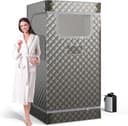 COSTWAY Dampfsauna 91 x 91 x 183 cm Grau