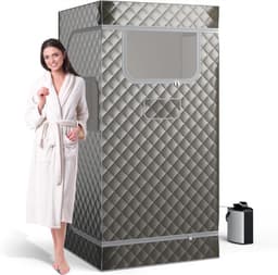COSTWAY COSTWAY Dampfsauna 91 x 91 x 183 cm Grau