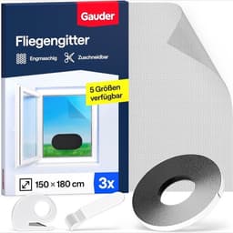 GAUDER GAUDER Fliegengitter 3×150×180 cm Klett
