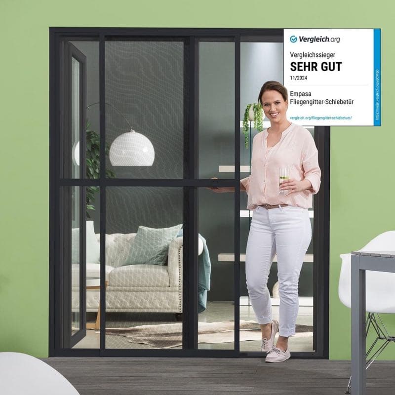 empasa Doppelschiebetür XXL 240×240 cm anthrazit