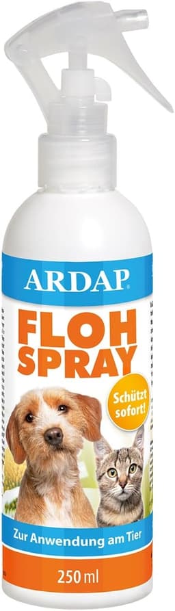 ARDAP Flohspray 250 ml am Tier – Testsieger im Flohspray-Vergleich