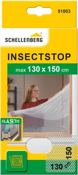 Schellenberg ELASTIC Fliegengitter 130×150 (Weiß) – Testsieger im Jarolift Insektenschutz-Vergleich
