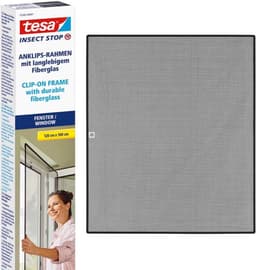 tesa tesa Insect Stop Anklips-Rahmen 1,0×1,2 m Anthrazit