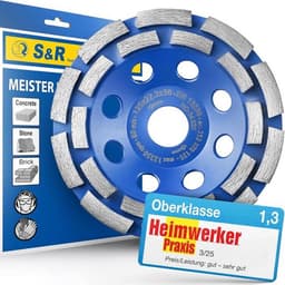 Diamant-Schleiftopf – Testsieger S&R Diamant-Schleiftopf 125 × 22,23 mm 2-reihig