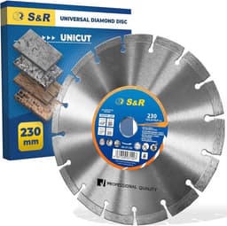 Diamanttrennscheibe 230 mm – Testsieger S&R UNICUT Diamanttrennscheibe 230 × 22,2 mm Professional