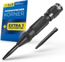 S&R Automatischer Körner 50100 N 130 mm Federkern mit 1 Ersatzspitze CrV Automatischer Kör