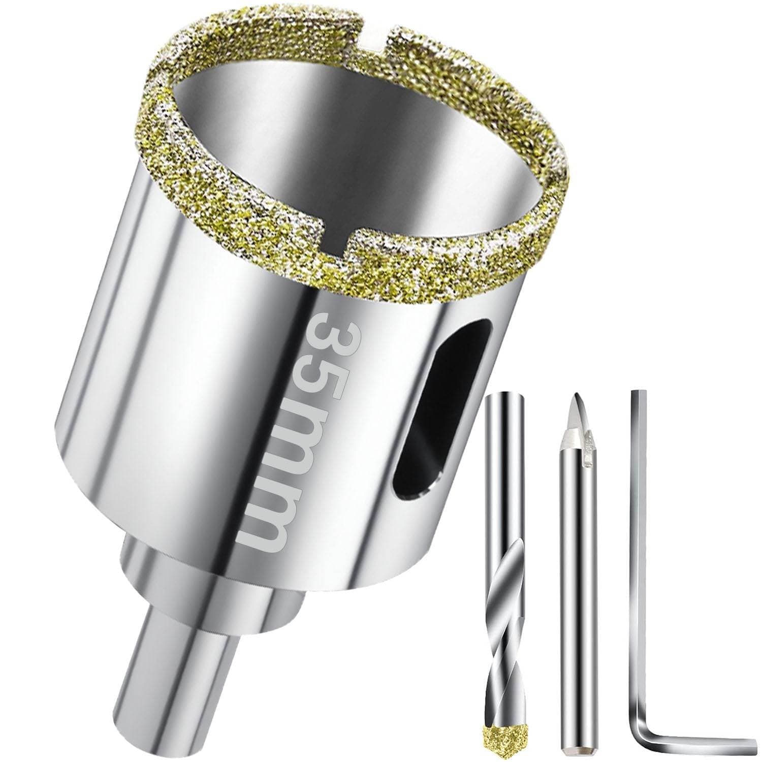 Diamantbohrer, Diamantlochsäge 35 mm mit Zentrierbohrer