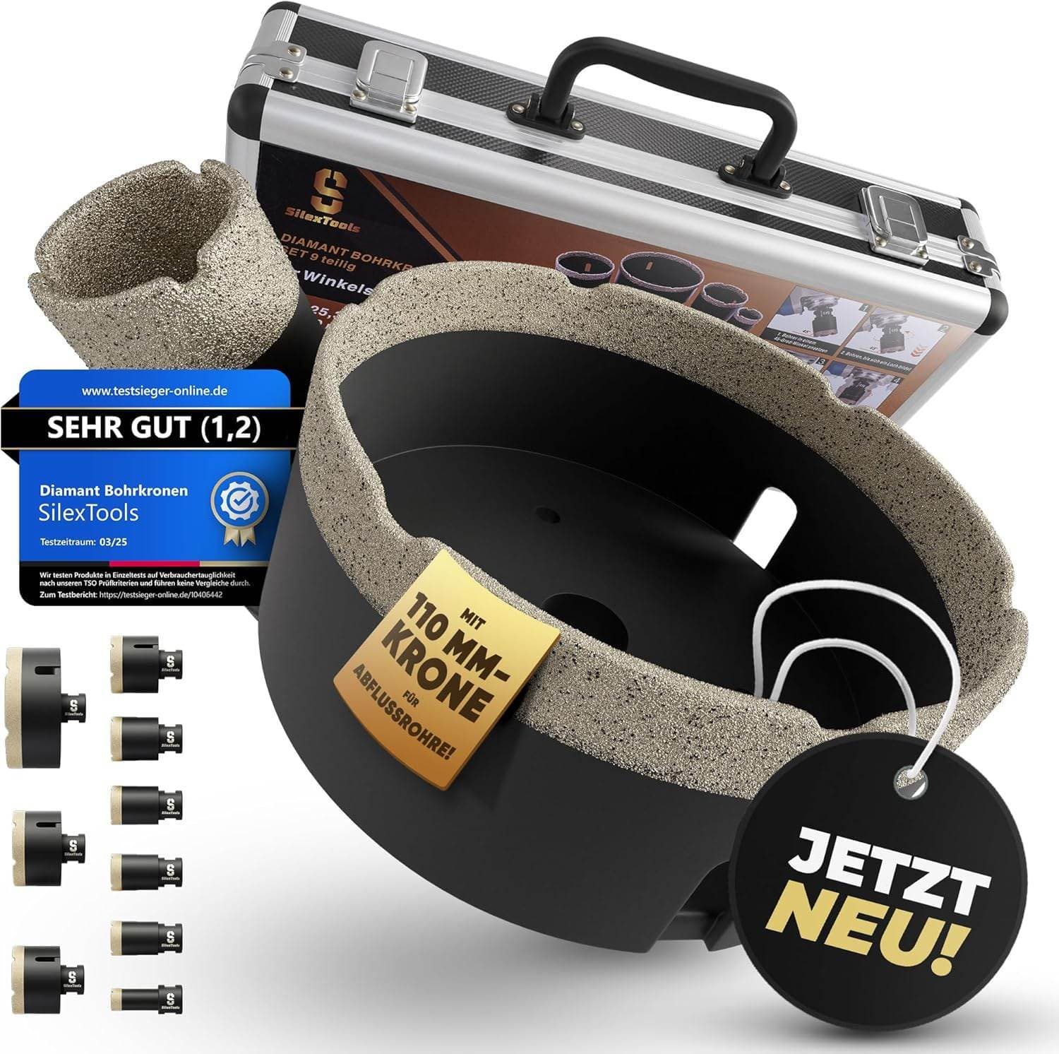 Professionelles DiamantFliesenbohrerSet - 9teilig [20