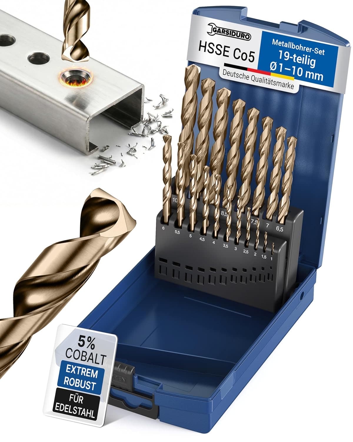 HSS-Kobalt Pro Metallbohrer-Set 19-teilig