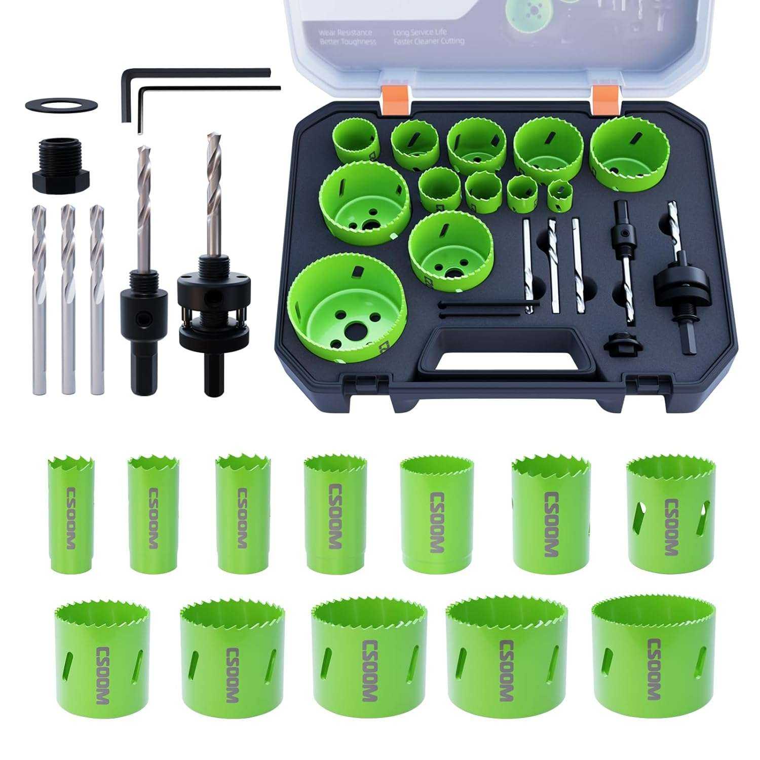 CSOOM M42 Bimetall-Lochsägen-Set 12-teilig