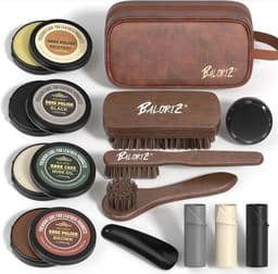 – 13-teiliges Schuhputzset mit Cremes