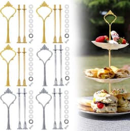 VQBKHO VQBKHO 6er Etagerenstangen Gold/Silber 32 cm