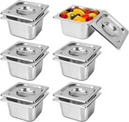 JAOGAUS JAOGAUS GN 1/6 Set 6 Stück mit Deckel