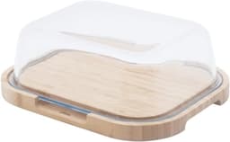 Pebbly Pebbly Käsebox Glas + Bambus 27×21,5 cm