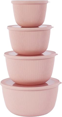 BoxedHome BoxedHome Salatschüssel-Set mit Silikondeckel (bis 4,7 L)