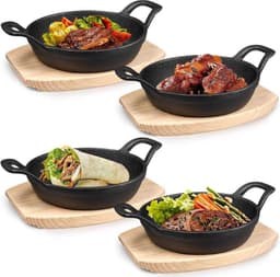 OJMHD OJMHD Mini-Gusseisen Servierpfannen 4er-Set