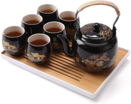 DUJUST DUJUST Japanisches Teeservice 820 ml mit 6 Tassen