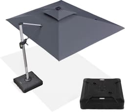 PURPLE LEAF PURPLE LEAF Ampelschirm LED Grau