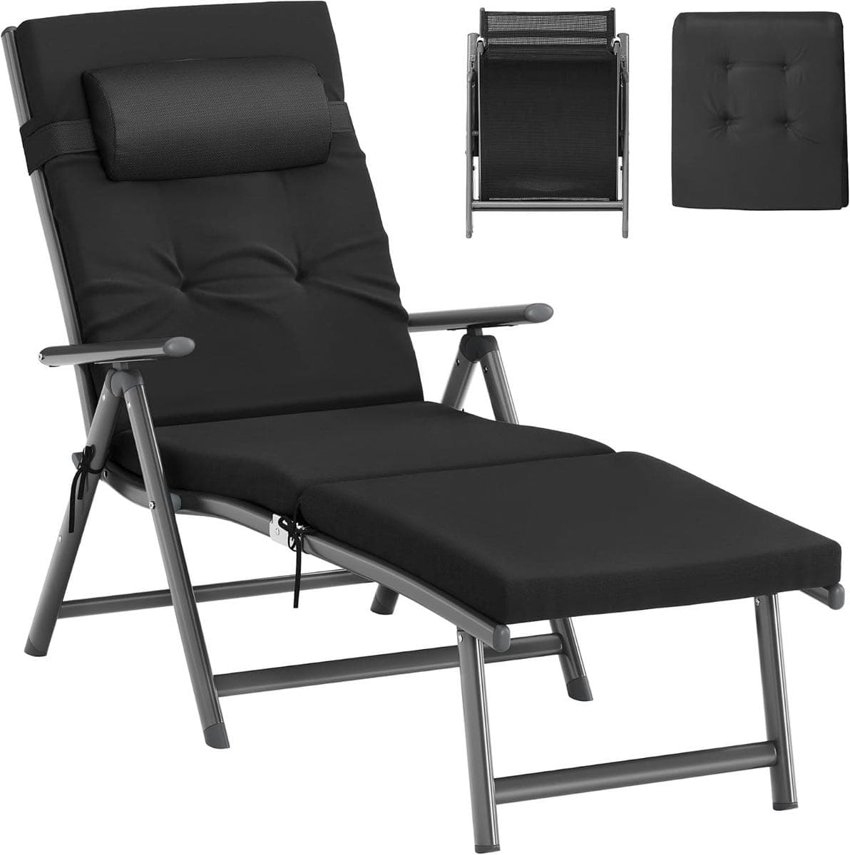 Testsieger SONGMICS Sonnenliege GCB24BK