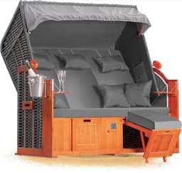 Strandkorb-Hanse Strandkorb Hanse Ostsee 2,5-Sitzer Klassik XXL
