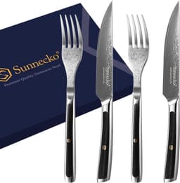 Sunnecko Damast-Steakbesteck 2+2