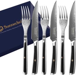 Sunnecko Sunnecko Damast-Steakbesteck 3+3