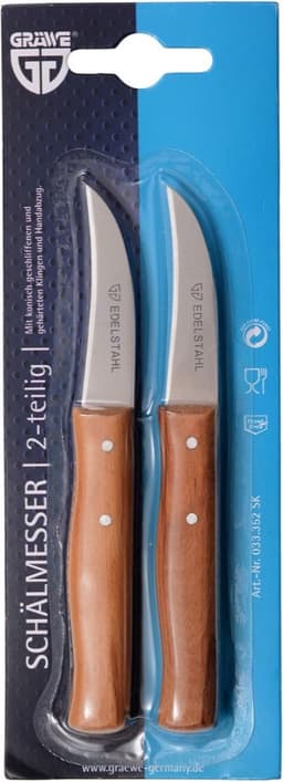 GRÄWE GRÄWE Schälmesser Holzgriff 2-tlg
