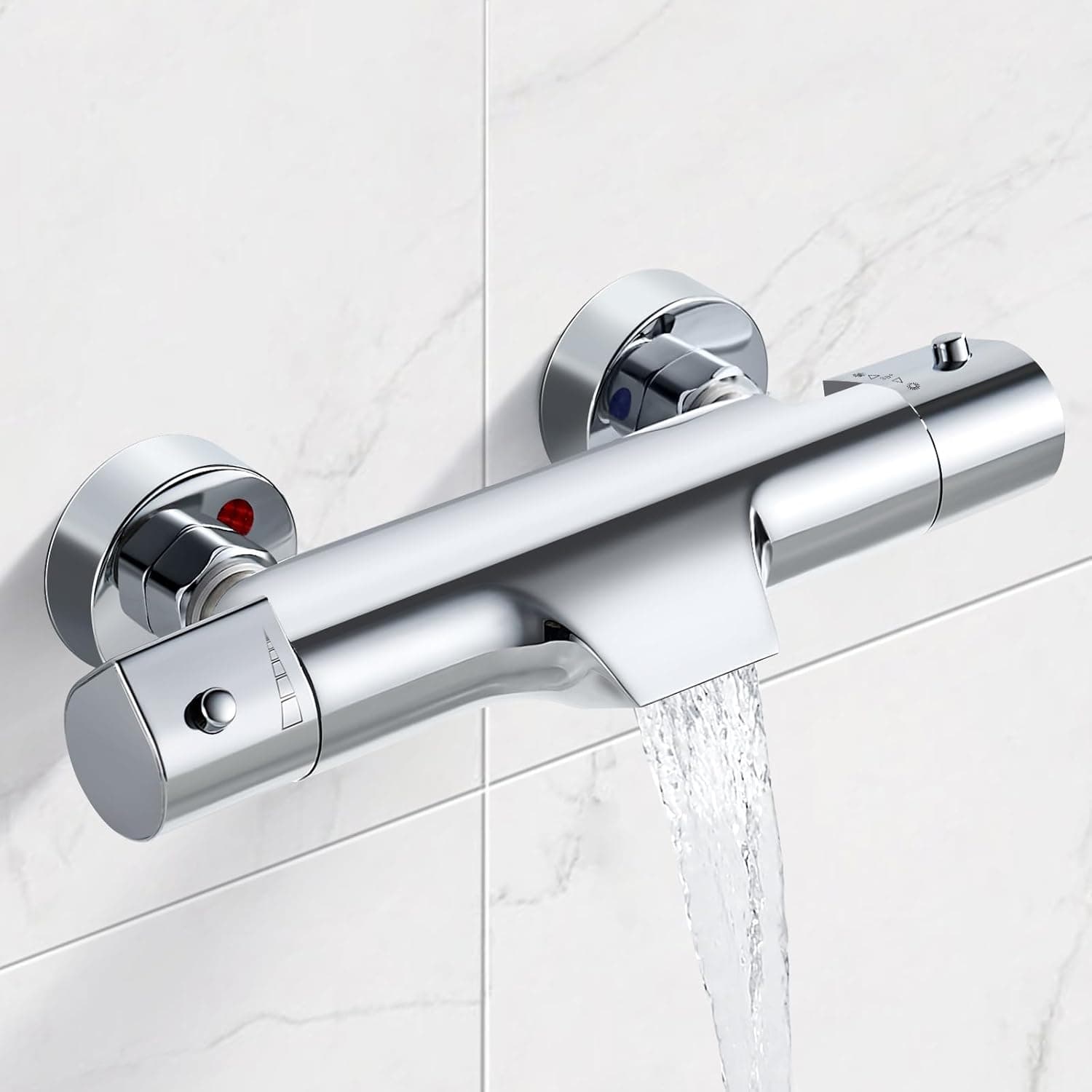 Solepearl Wasserfall-Badewannenarmatur mit Thermostat