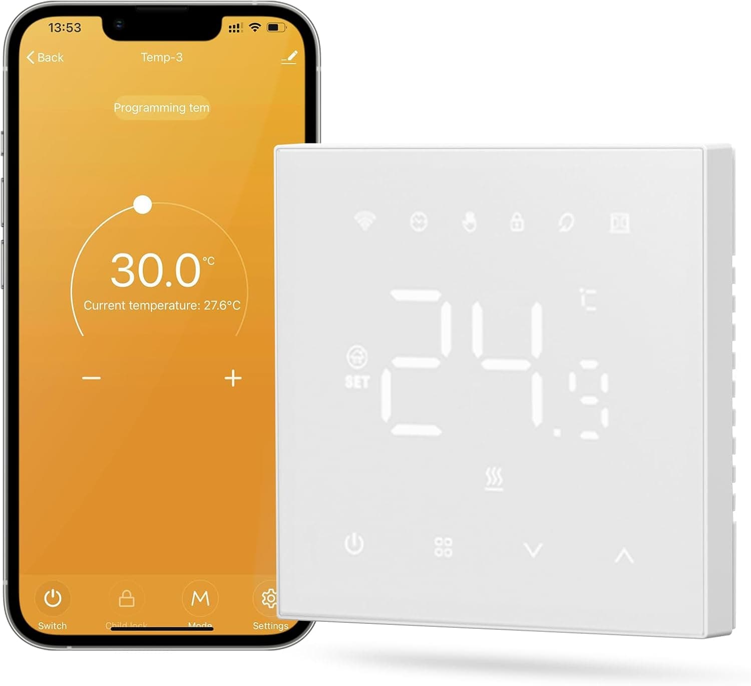 MIUCDA Smart-Thermostat WT410WH3AW