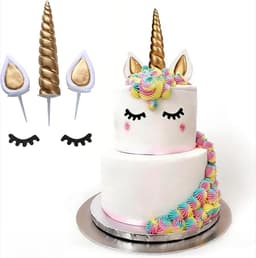 HoxzoDa HoxzoDa goldenes Einhorn-Set Horn/Ohren/Wimpern