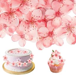 Nogeqi Nogeqi 50× Essbare Reispapier-Blüten Rosa