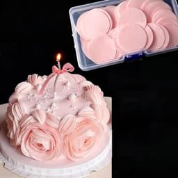 Gleevio 210× Rosa Esspapier Tortendeko Ø 3,8 cm