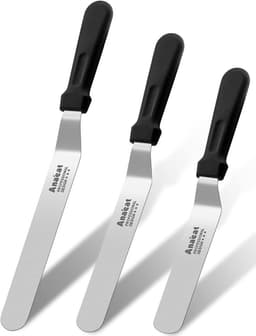 Anaeat Anaeat Glasurspatel-Set 15/20/25 cm