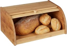 Relaxdays Relaxdays Rollbrotkasten Bambus 40×27,5×16,5 cm